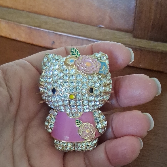 Hello Kitty Jewelry - Rhinestone Hello Kitty Pink Necklace Charm